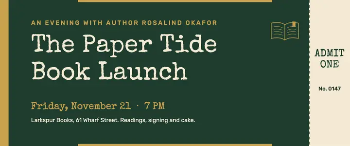 Book launch party ticket template