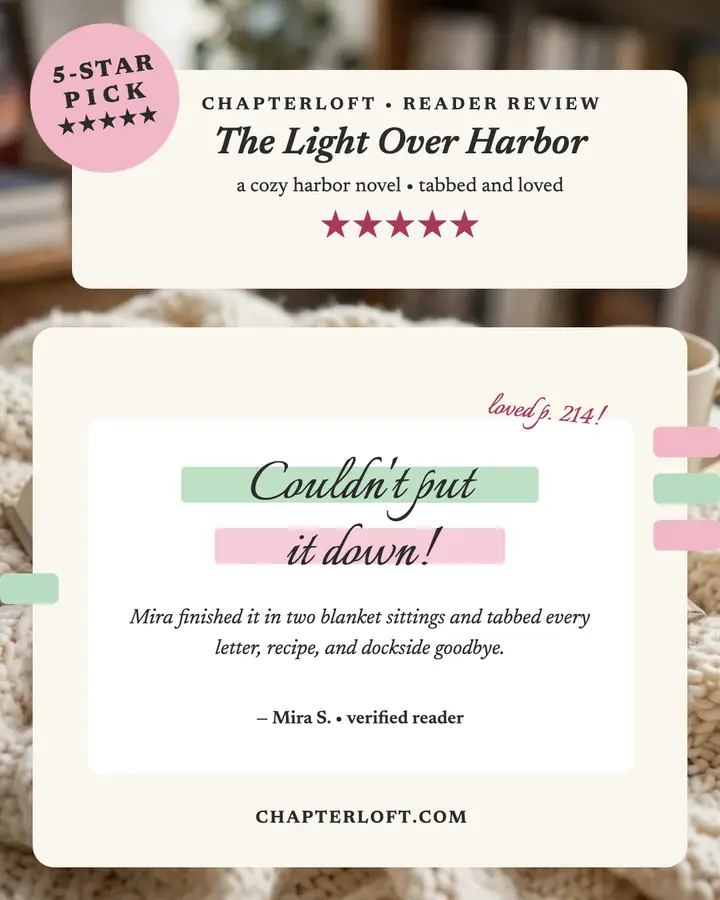 Chapterloft reader review card with tabs template