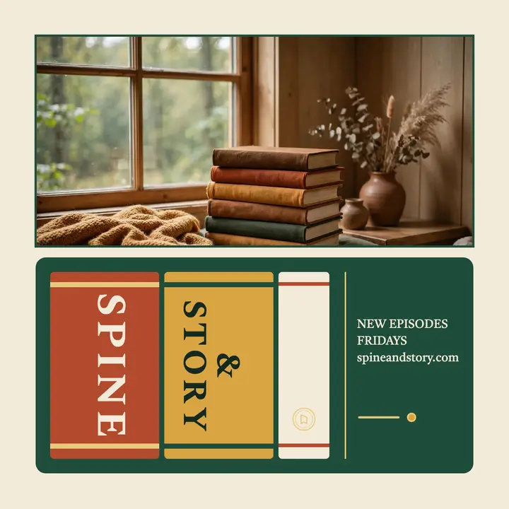 Spine and Story book spine podcast cover template