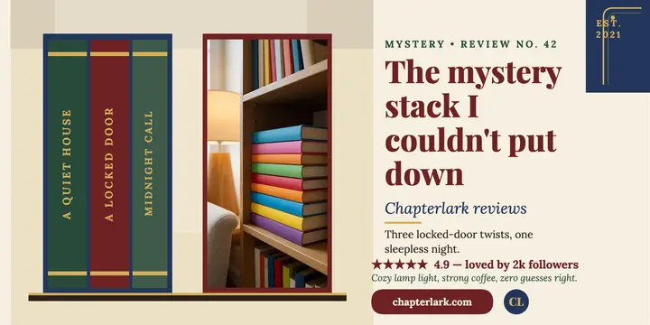Chapterlark mystery stack review post: book review post template