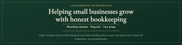 Honest bookkeeping LinkedIn banner template