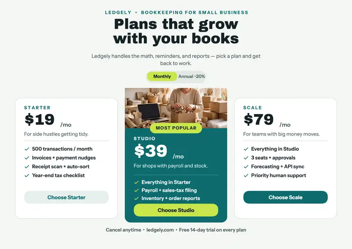 Ledgely bookkeeping plans pricing sheet: bookkeeping pricing sheet template