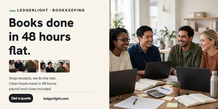 Ledgerlight books done in 48 hours post template