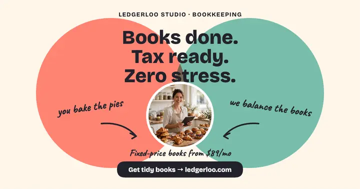 Ledgerloo bookkeeping Venn Facebook post template