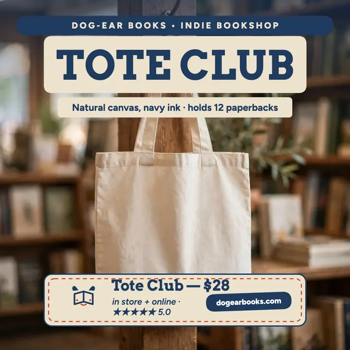 Dog-Ear Books tote club creator post template