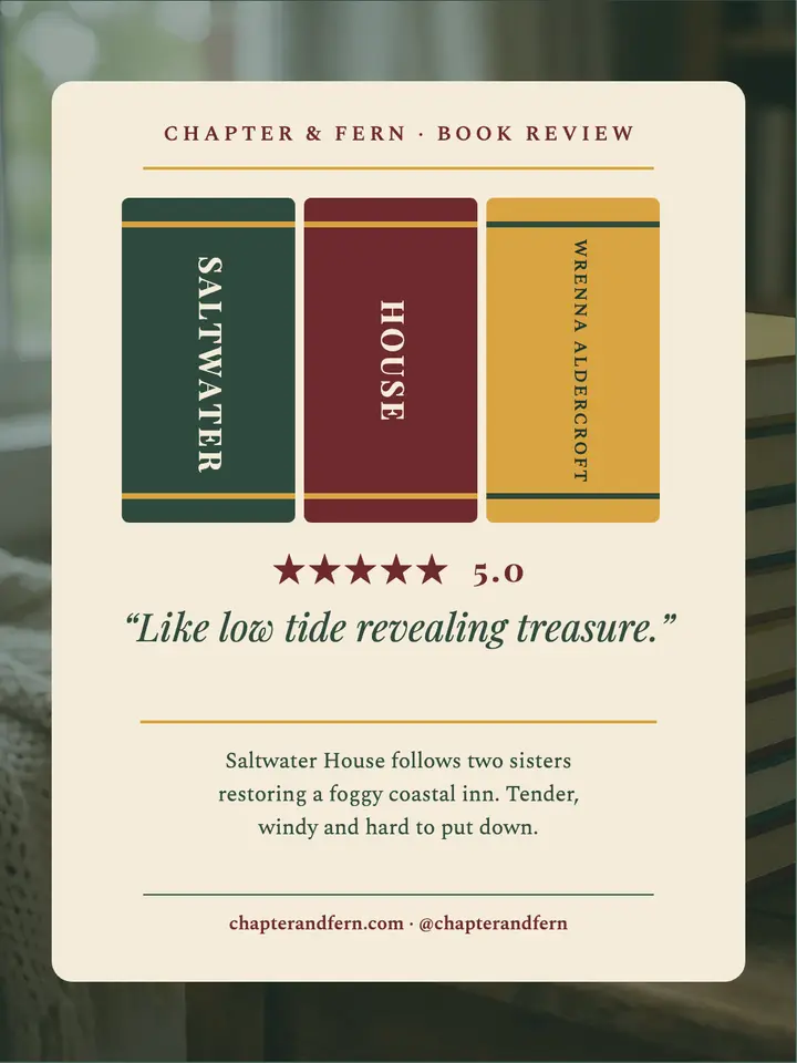 Saltwater House book spine review template