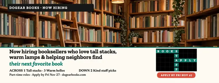 Dogear Books hiring cover, crossword template