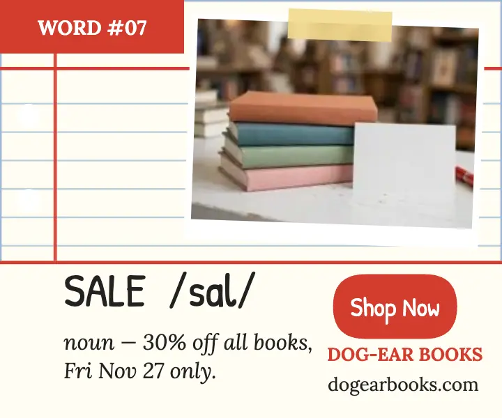 Dog-Ear Books Black Friday flash card ad template