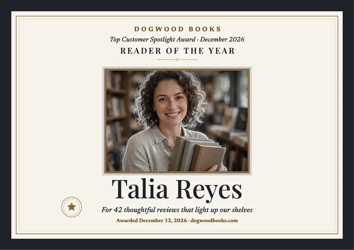 Dogwood Books reviewer spotlight certificate template