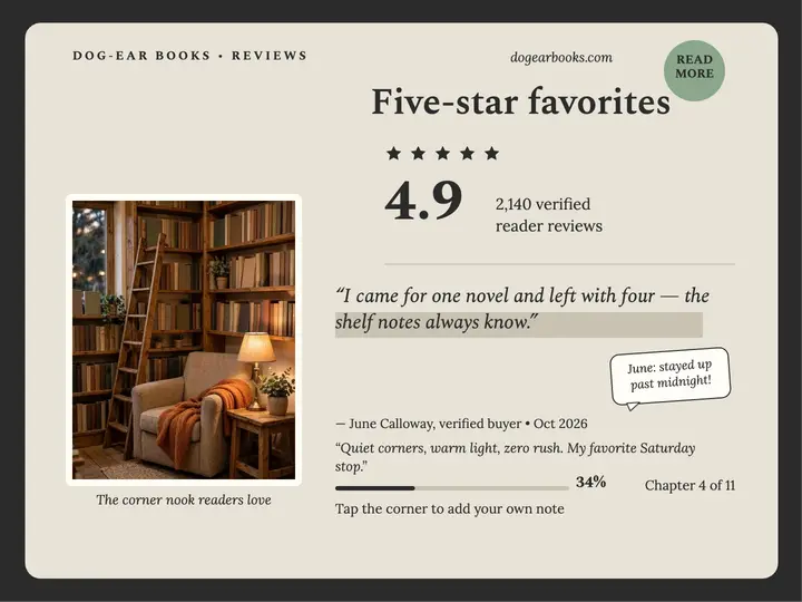 Dog-Ear Books reviews e-reader slide template