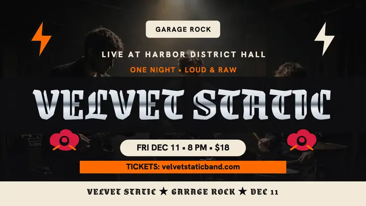 Velvet Static garage gig bootleg thumbnail template
