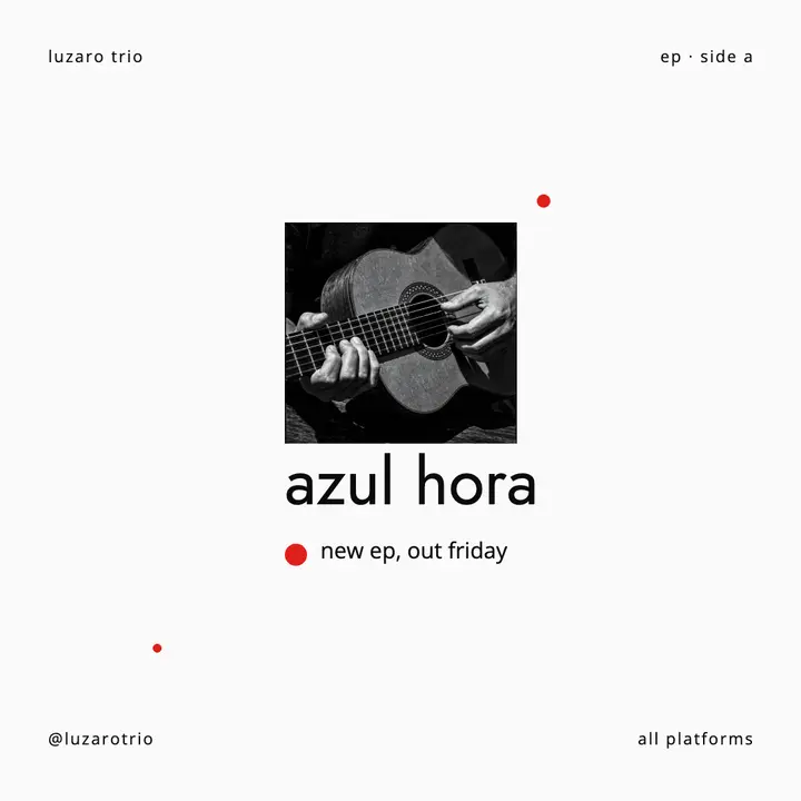 Azul hora EP launch, bossa nova sleeve template