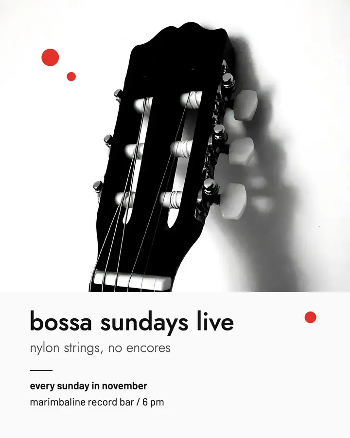 Marimbaline record bar bossa sundays post template