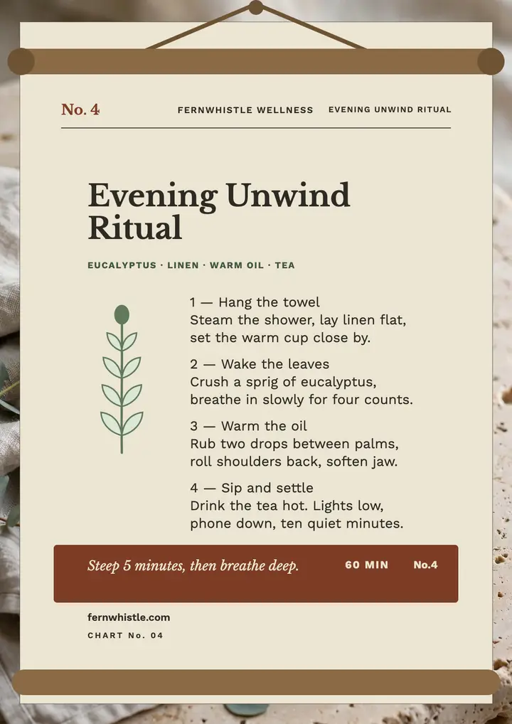 Fernwhistle evening unwind wall chart template