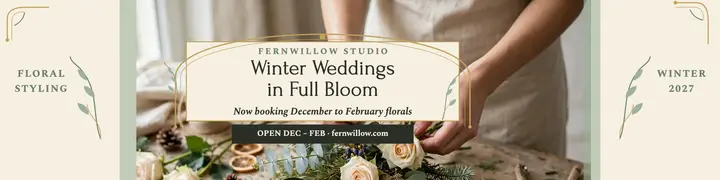 Fernwillow winter wedding banner template