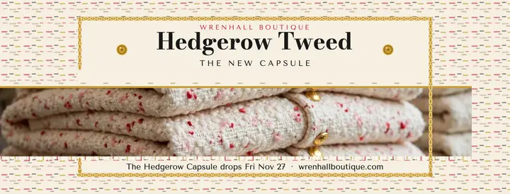 Wrenhall tweed capsule boutique cover template