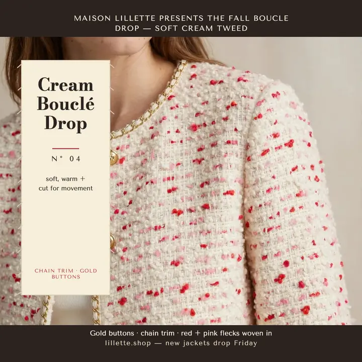 Maison Lillette boucle jacket drop template