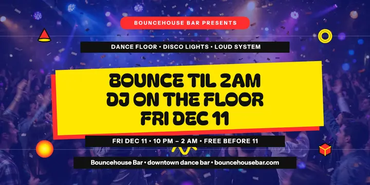 Bouncehouse Bar DJ night ident post template