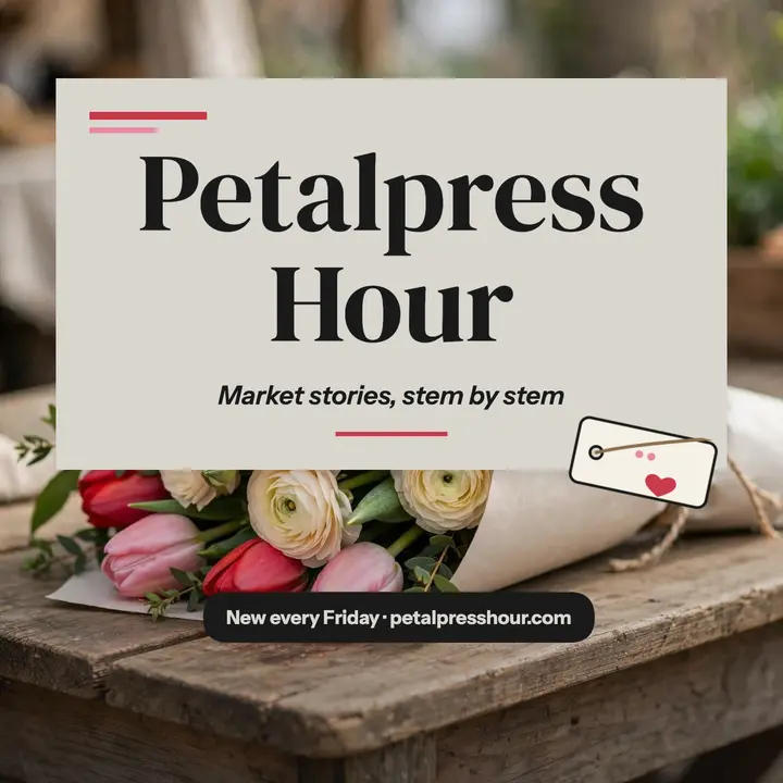 Petalpress Hour flower market podcast cover template