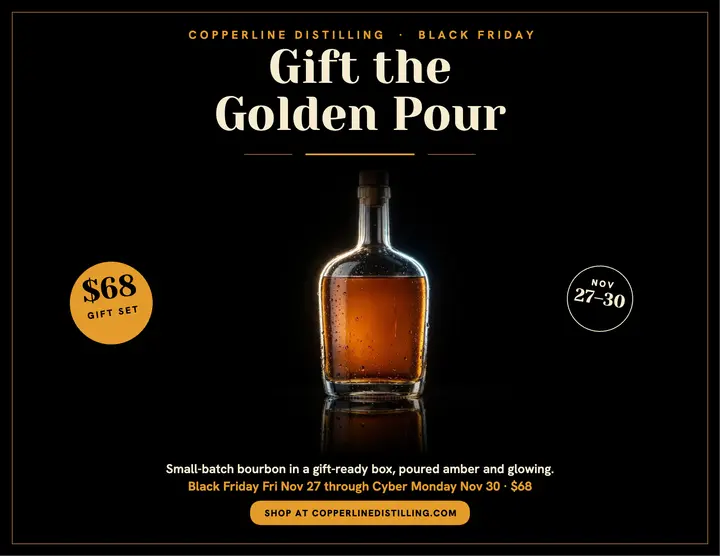 Copperline bourbon gift Black Friday flyer template