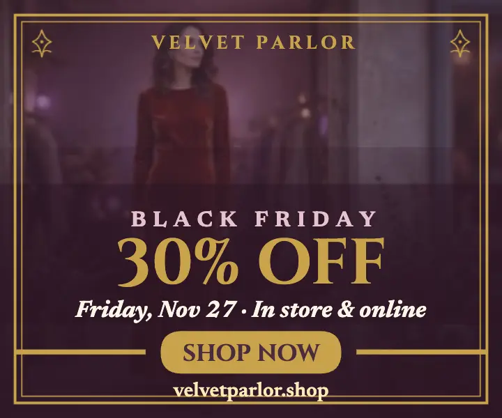 Velvet Parlor Black Friday boutique ad template