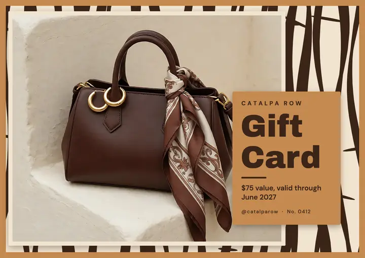 Catalpa Row boutique gift card template