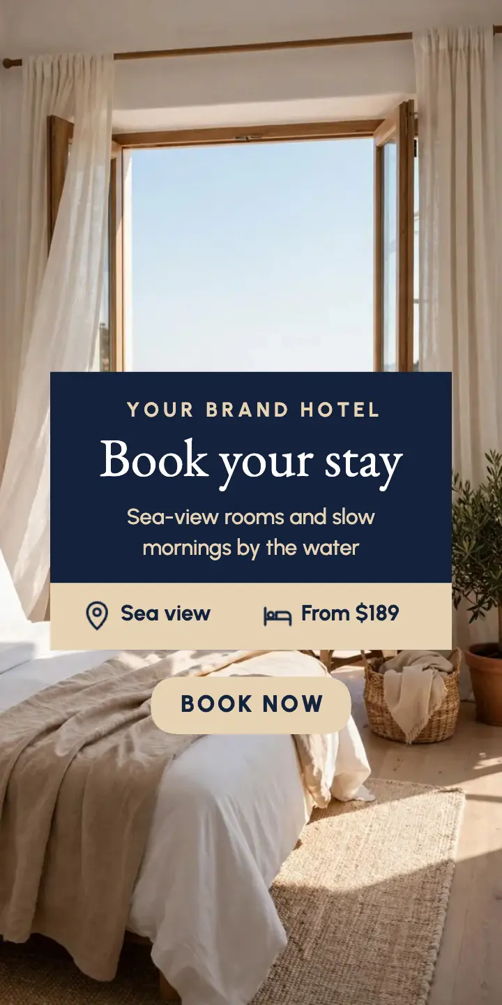 Boutique hotel ad template