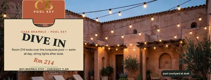 Casa Bramble pool key folder cover template