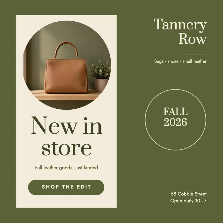 New in store boutique post template