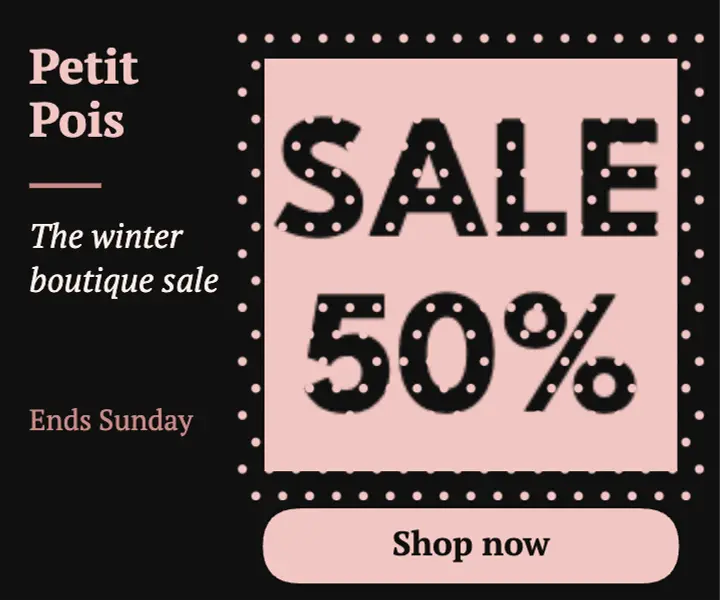 Boutique sale 50% ad template