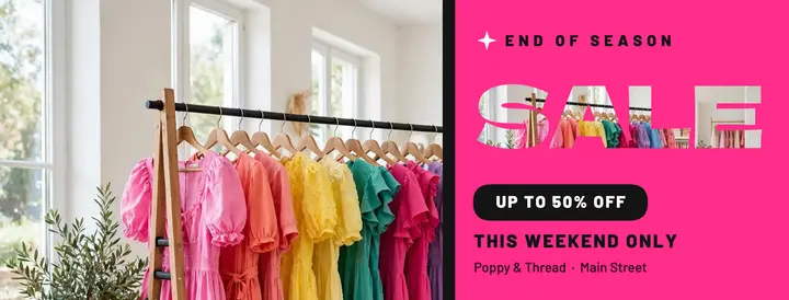 Boutique SALE Facebook cover template