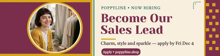 Poppyline Boutique sales lead billboard template