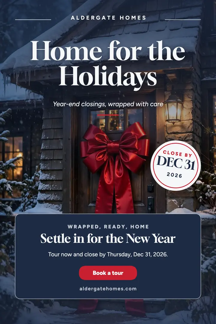 Aldergate holiday closing poster template