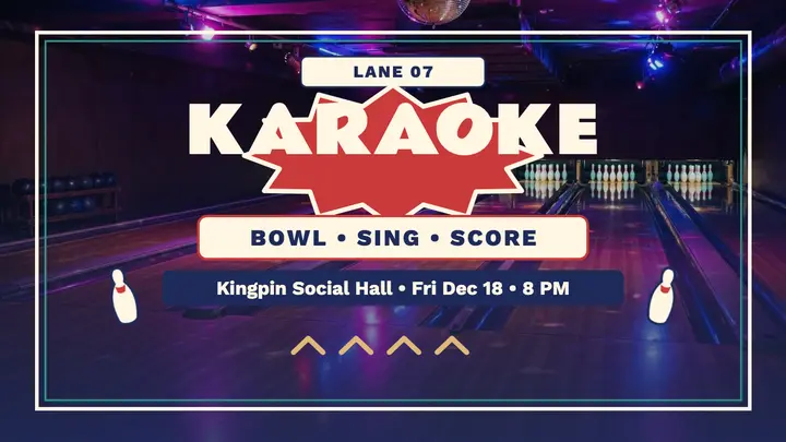Kingpin karaoke bowl night thumbnail template