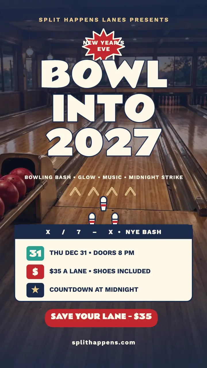 Split Happens New Year's Eve bowling story template