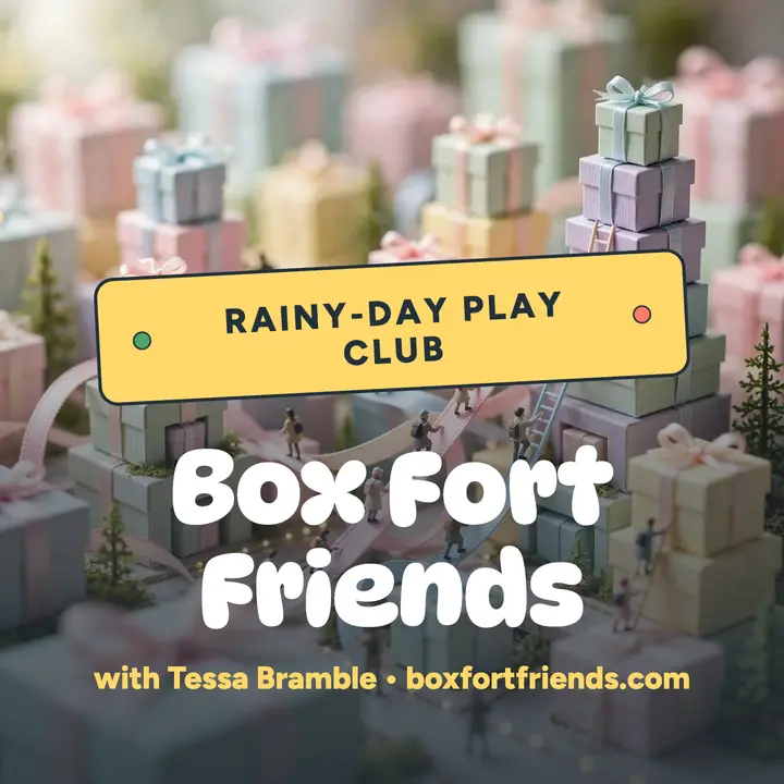 Box Fort Friends rainy-day play cover template