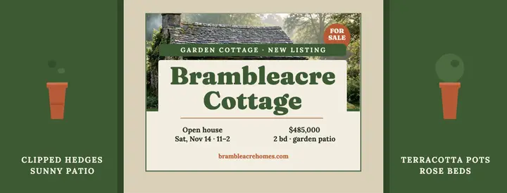 Brambleacre Cottage garden cover template