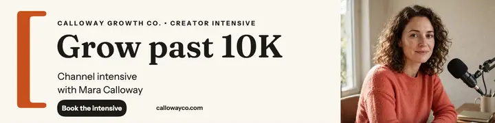 Calloway creator growth LinkedIn banner template