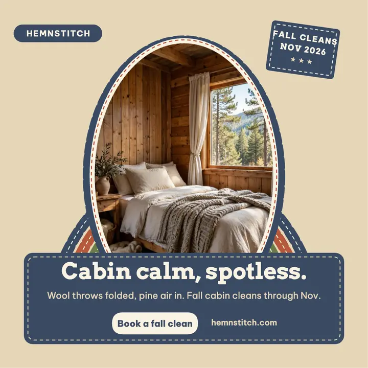 Hemnstitch cabin clean braided rug post template