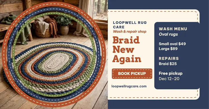 Loopwell braided rug cleaning post template