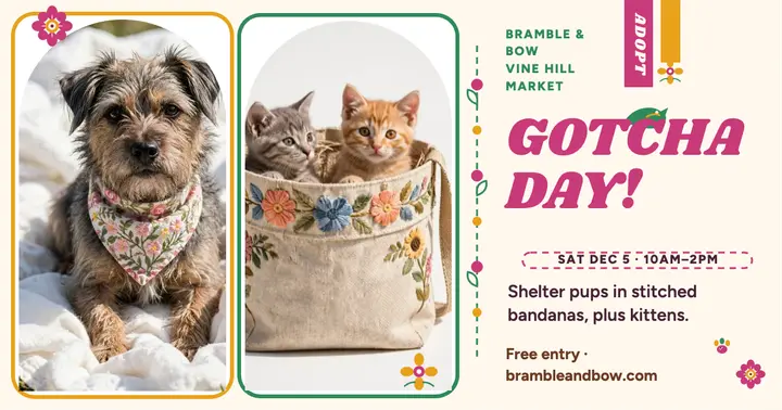 Bramble and Bow adoption day post template