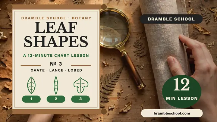 Bramble leaf shapes chart thumbnail template