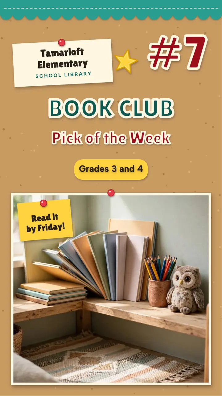 Book of the Week club pick story, classroom bulletin board template