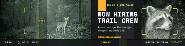 Brambleline trail crew hiring banner template