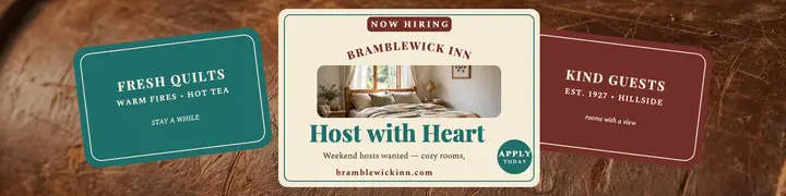 Bramblewick Inn hiring banner template