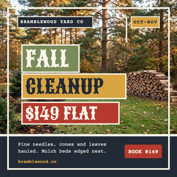 Bramblewood fall cleanup square template