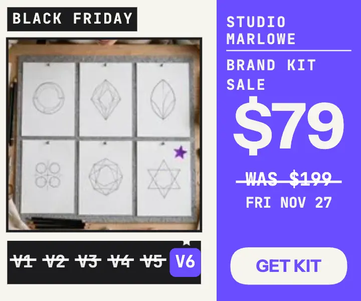 Studio Marlowe brand kit sale history ad template