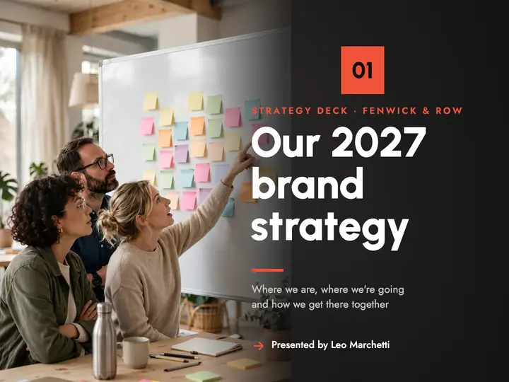 2027 brand strategy title slide template