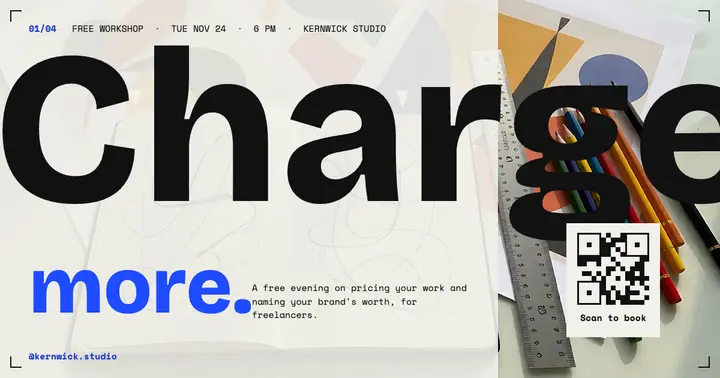 Kernwick Studio pricing workshop post template