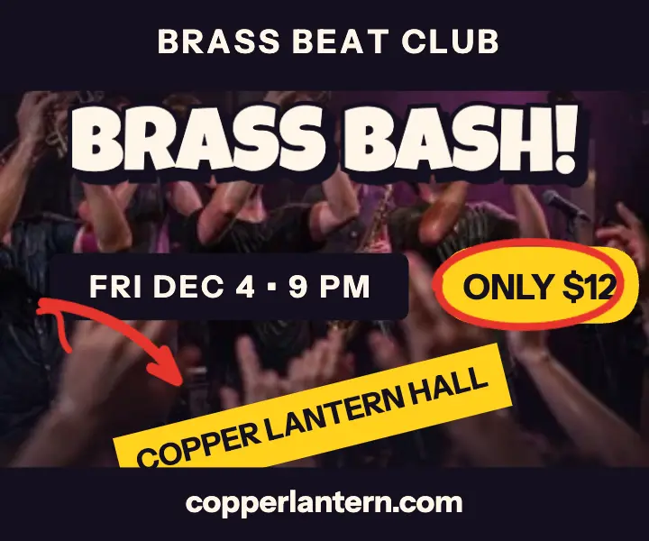 Brass Beat Club funk night ad template